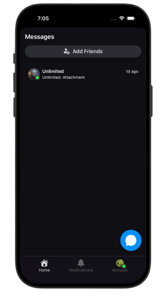 Message list view